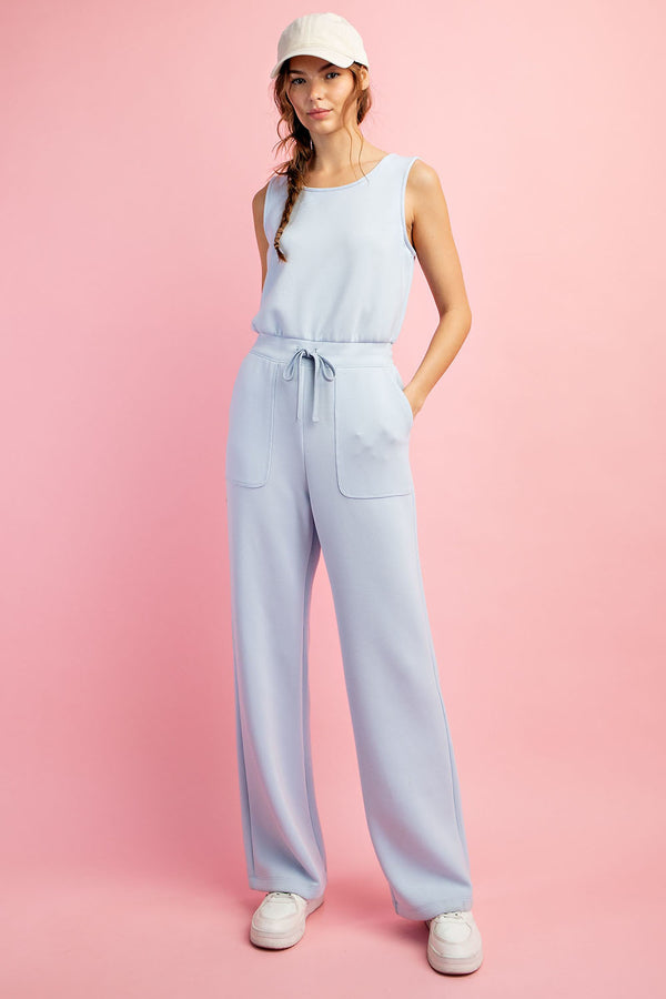Soft Blue Luxury Jumpsuit