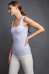 Square Neck Tank Top in Lavender Fog
