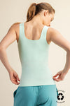 Square Neck Tank Top in Morning Mint
