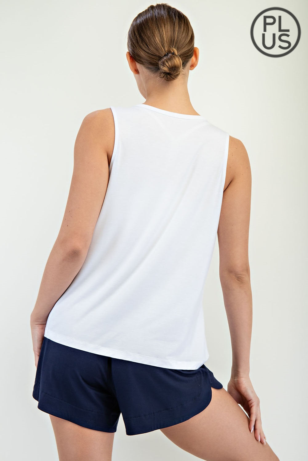 Modal Sleeveless Tank in White