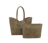 Stitch Trim Detail Tote Bag in Beige