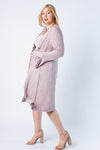 Bell Cuff Cardigan in Mauve