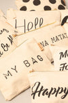 Multi Lettering Cotton Canvas Eco Pouch Bags: One Size / PCH026