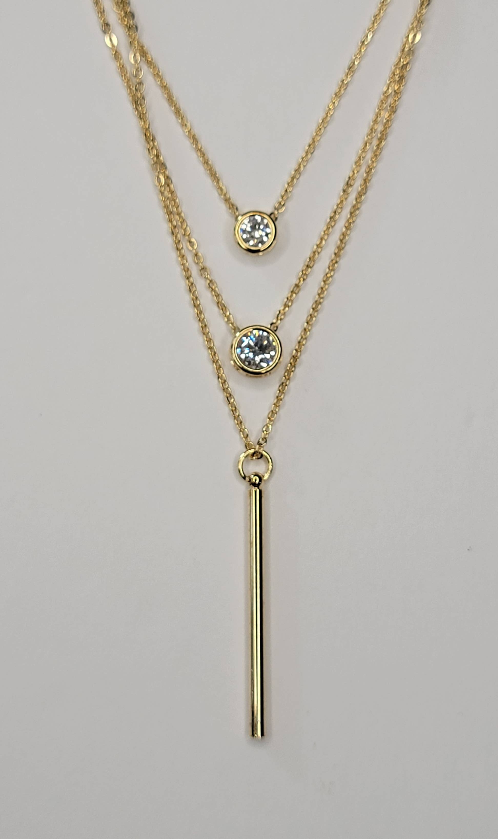 Triple Strand Necklace in Gold