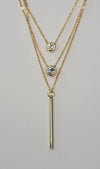 Triple Strand Necklace in Gold