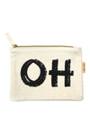 Multi Lettering Cotton Canvas Eco Pouch Bags: One Size / PCH026