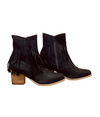 Sandra Fringe Booties in Black