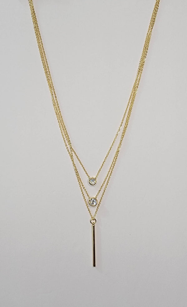 Triple Strand Necklace in Gold