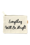 Multi Lettering Cotton Canvas Eco Pouch Bags: One Size / PCH026