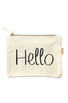 Multi Lettering Cotton Canvas Eco Pouch Bags: One Size / PCH026