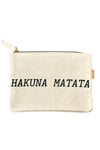 Multi Lettering Cotton Canvas Eco Pouch Bags: One Size / PCH026
