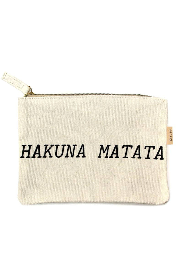 Multi Lettering Cotton Canvas Eco Pouch Bags: One Size / PCH026