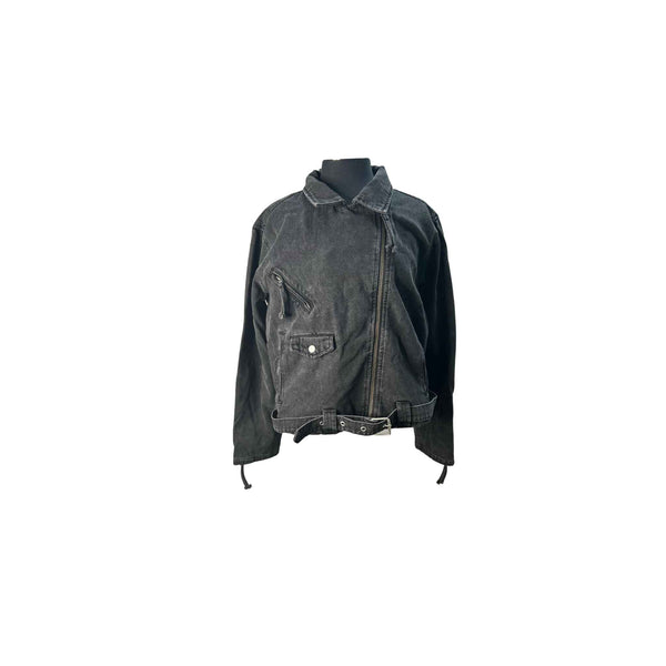 Agitated Black Denim Jacket