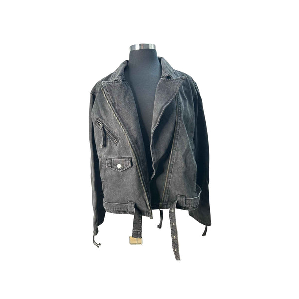 Agitated Black Denim Jacket