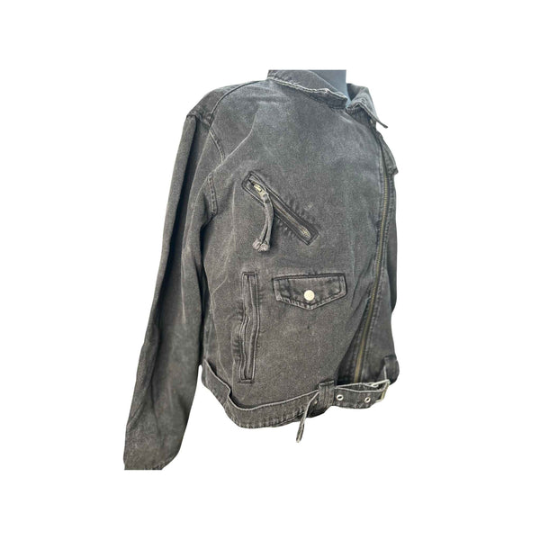 Agitated Black Denim Jacket