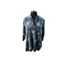 Denim Blue Floral Print Gabby Top