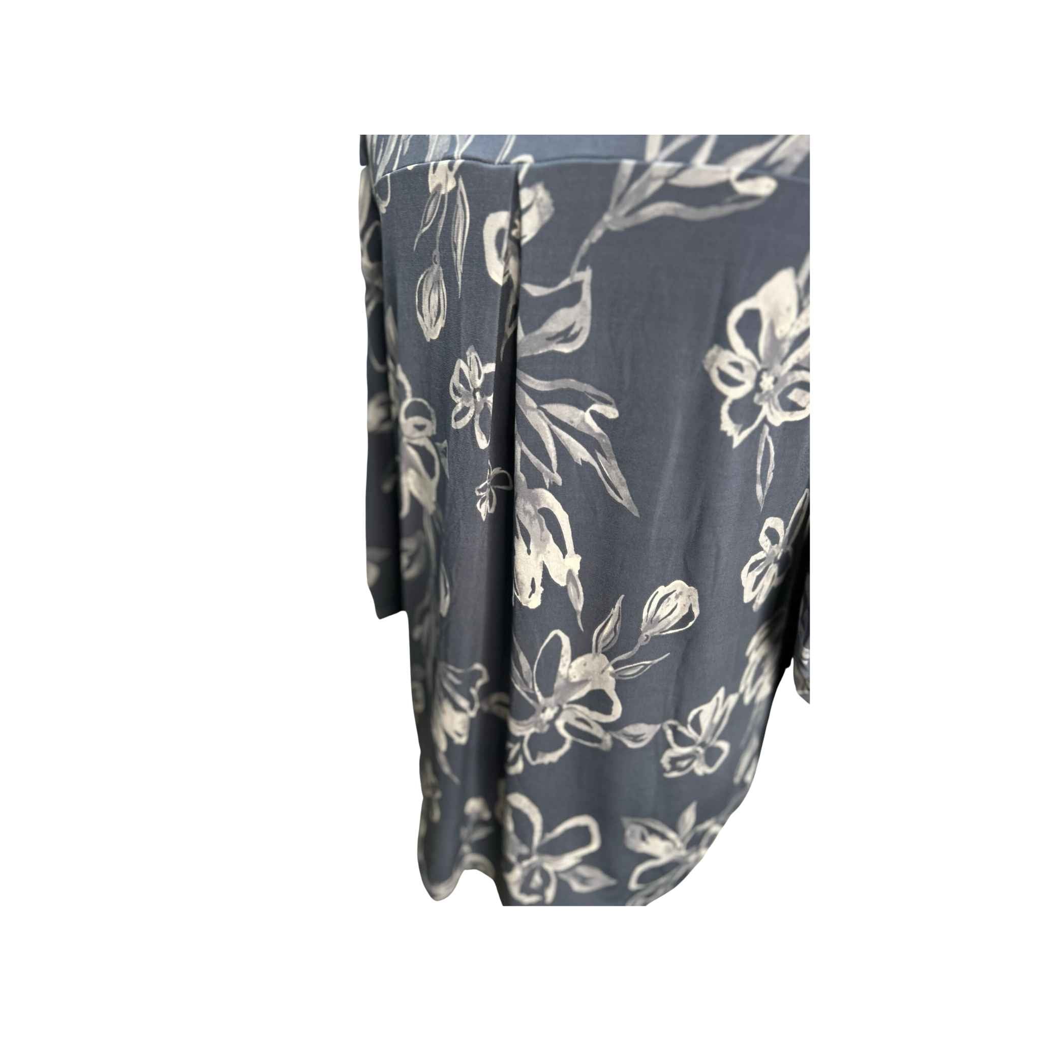 Denim Blue Floral Print Gabby Top