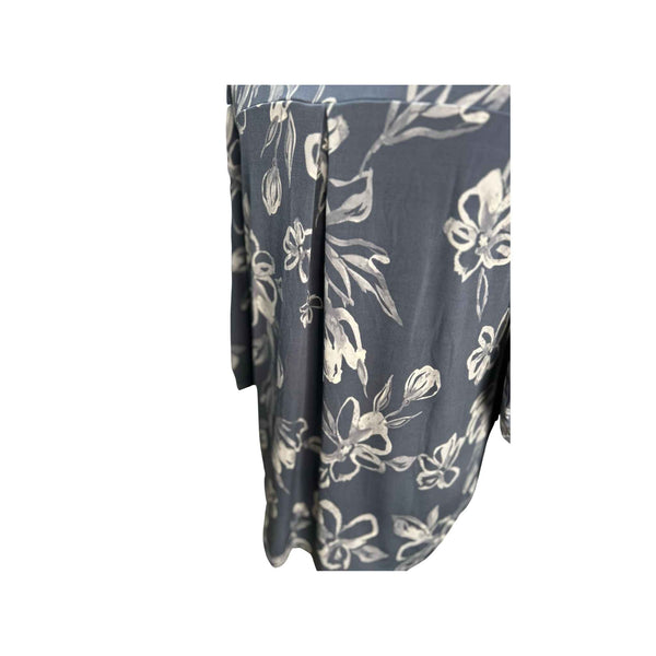 Denim Blue Floral Print Gabby Top