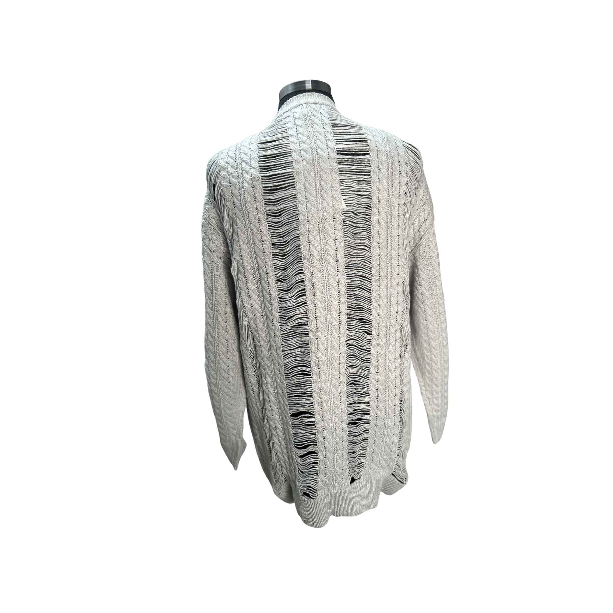 Heather Grey Distressed Cardigan