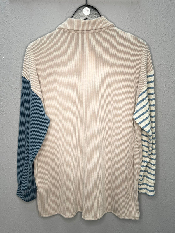 Striped Contrast Shacket