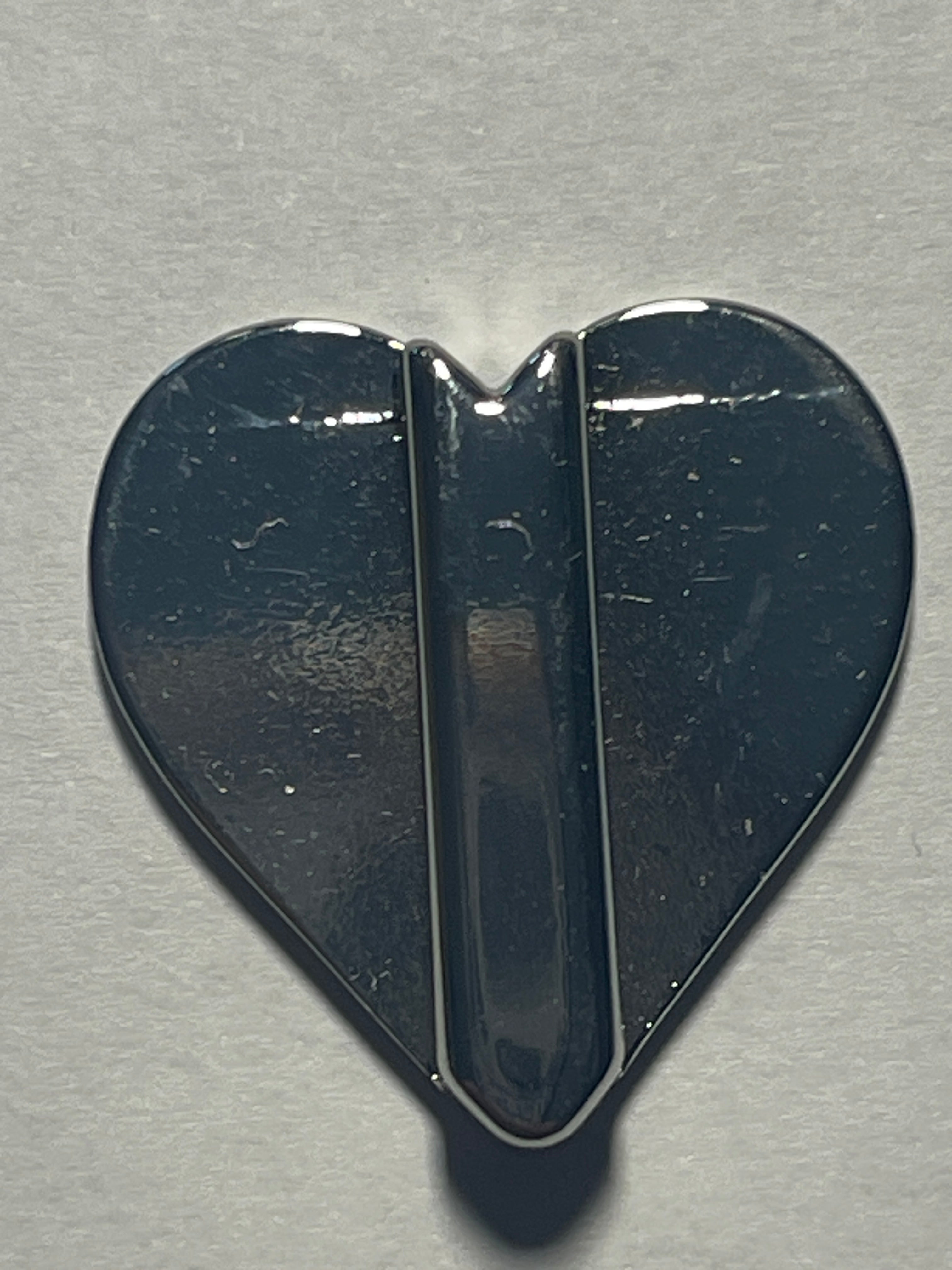 Silver Heart Scarf Slide