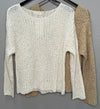 Back Buttoned Pullover in Ivory