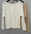 Back Buttoned Pullover in Tan