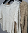 Back Buttoned Pullover in Tan