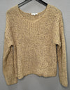 Back Buttoned Pullover in Tan