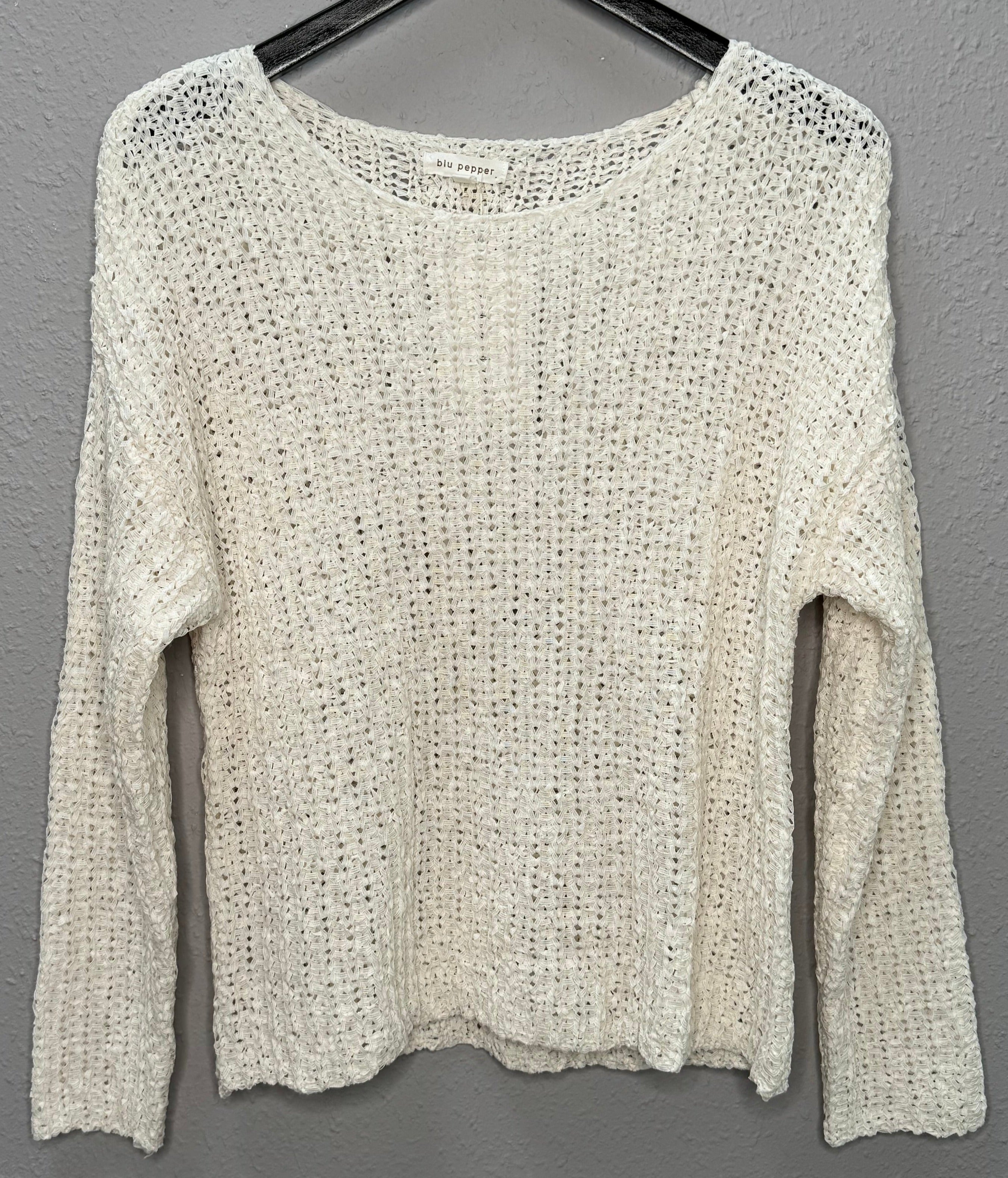 Back Buttoned Pullover in Ivory