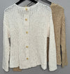 Back Buttoned Pullover in Tan