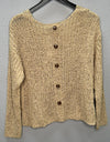 Back Buttoned Pullover in Tan