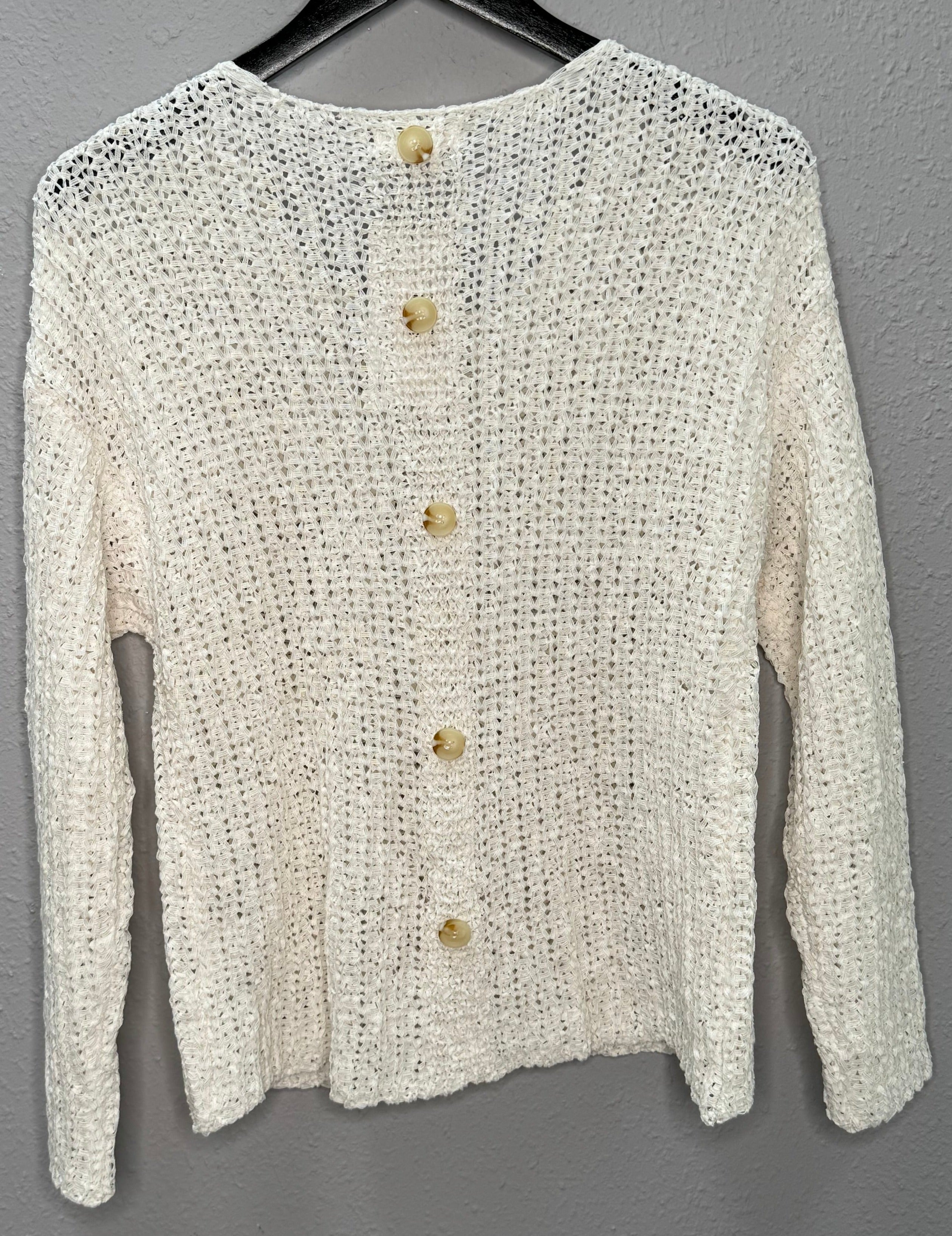 Back Buttoned Pullover in Ivory