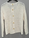 Back Buttoned Pullover in Ivory