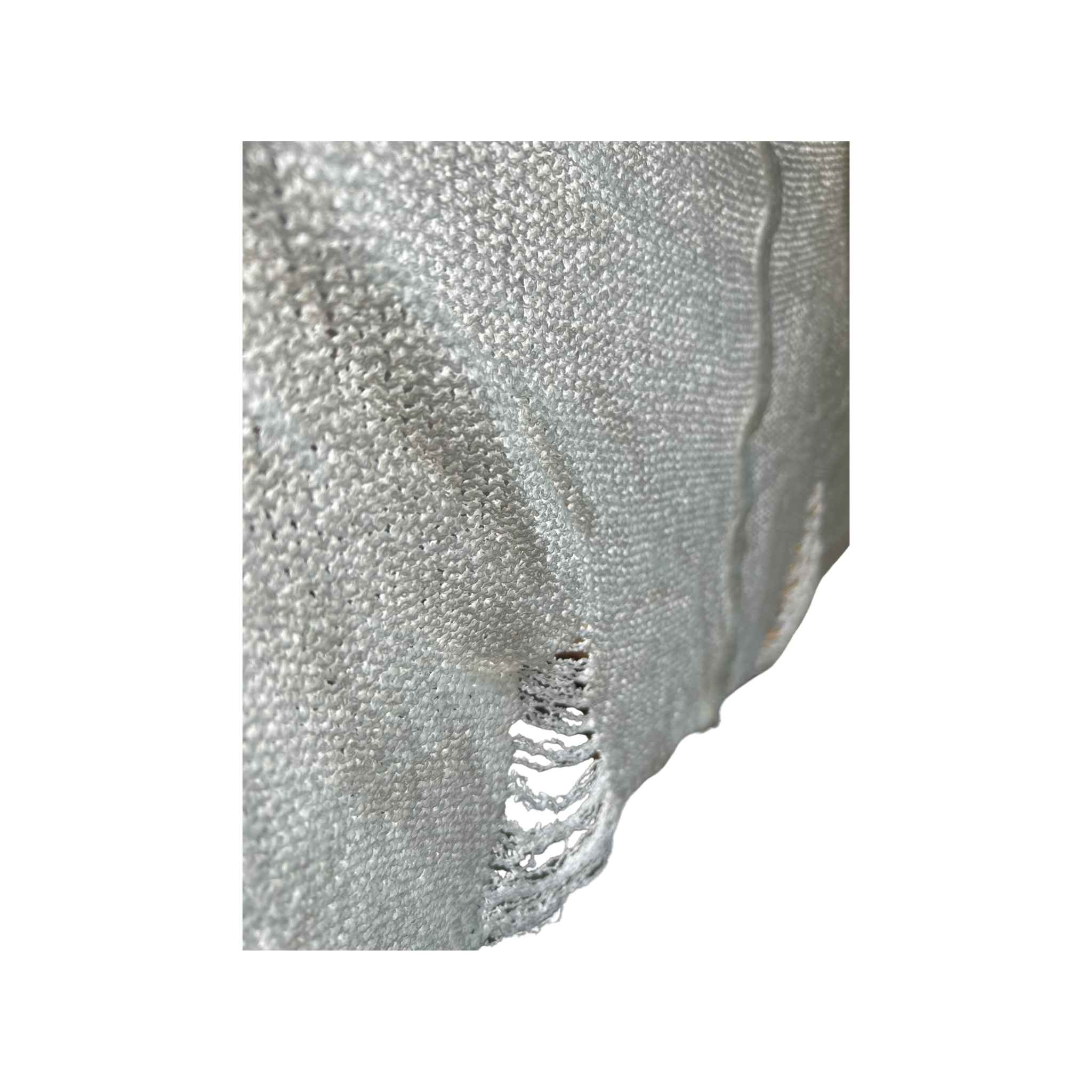 Ivory Distressed Cardigan Sweater