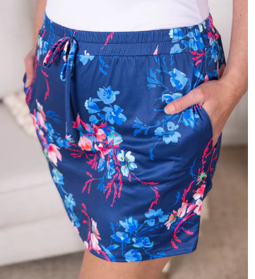 MM Sienna Skort - Navy Floral Bliss