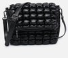 Naomi Top Zip Quilted Crossbody in Black