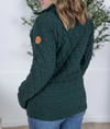 MM Geometric Pullover in Hunter Green