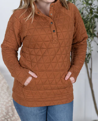 MM Geometric Pullover in Rust