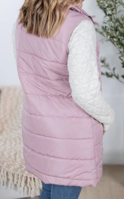 MM Harlow Long Vest in Blush