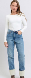 JB Shearling Cuff Jean