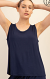 Modal Sleeveless Tank in Navy