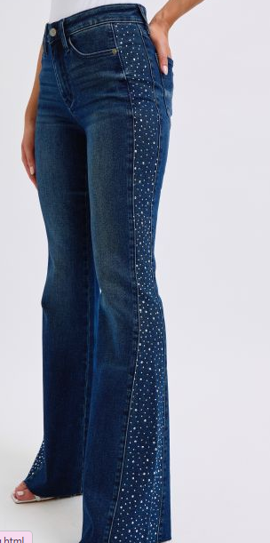 JB Rhinestone Side Panel Flare