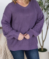 MM Talina Textured Sweater-Purple