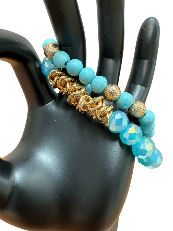 Gianna Bracelet Set in Turquoise