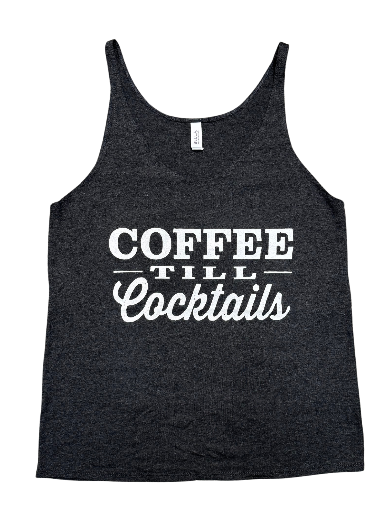 Coffee Sleeveless Tank in Charcoal