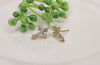 Small Cross CZ Earrings in Gold