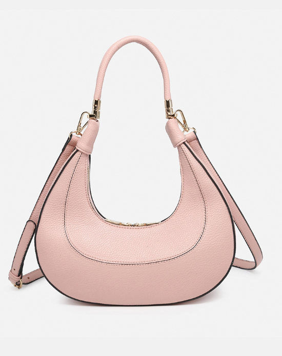 Clara Crescent Convertible Bag in Lt Pink
