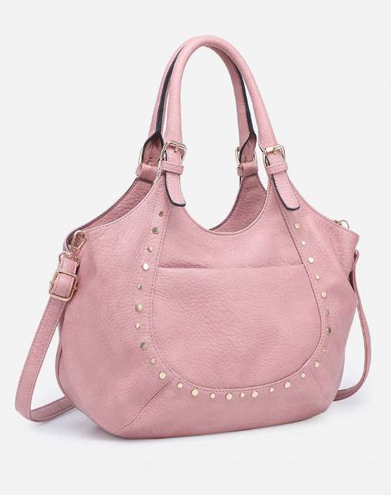 Kay Studded Hobo Bag in Mauve