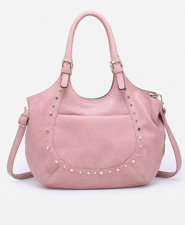 Kay Studded Hobo Bag in Mauve